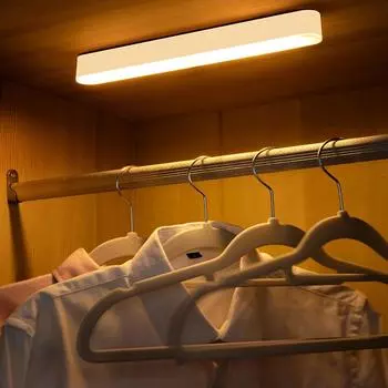 USB светодиодный ночник с датчиком движения, перезаряжаемый ночник для кухни, лестницы, шкафа, шкафа, спальни, теплый/холодный белый 10CM белый