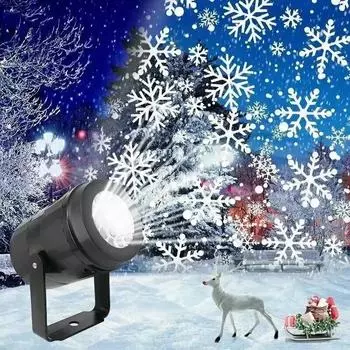USB светодиодный вращающийся динамический проектор со снежинками, гирлянды для помещений, лампа для гостиной, домашнего декора, вечеринки, нового года, рождественских подарков