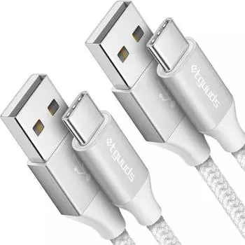 USB Type C Cable Blue [3m Set of 2] Rapid Charging QC3.0 Cord Type C Cable High Speed ??Data Transfer C Type Heavy Duty Nylon Switch, Xperia XZ3 XZ2 X