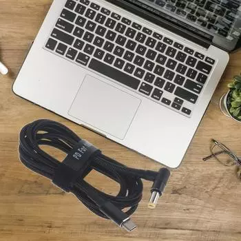 USB Type C USB-C к постоянному току 18,5-20 В 5,5 x 1,7 мм Разъем питания PD Триггерный кабель эмулятора для ноутбука