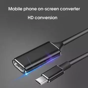 USB Type C Video Cable Converter 4K USB Type C To HDMI-compatible Laptop For PC Phone Adapter C M7U0 black-one-size