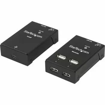 USB-удлинитель 40 м, LAN-кабель, 4 порта, USB-концентратор, адаптер питания, входящий в комплект, расширительный разветвитель, USB-удлинитель, повторитель, категория 5 через кабель