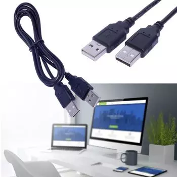 USB-удлинитель типа A «папа-папа» для зарядки ноутбука, охлаждающая база, автомобильный кабель питания 5V3A, 100 см