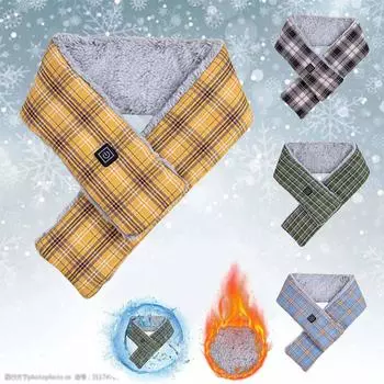 USB умная зарядка для шеи и плеч, зимняя защита от холода и теплый обогрев, мужской и женский шарф One Size чёрный