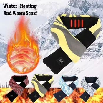 USB умная зарядка для шеи и плеч, зимняя защита от холода и теплый обогрев, мужской и женский шарф One Size темно-синий