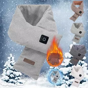 USB умная зарядка для шеи и плеч, зимняя защита от холода и теплый обогрев, мужской и женский шарф темно-серого