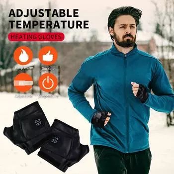 «USB-умные перчатки с подогревом для мужчин и женщин — взрывобезопасная грелка для рук» right, Size M чёрный