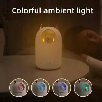 USB-увлажнитель воздуха с большой емкостью, 2 режима распыления, автоматическое выключение, низкий уровень шума, в форме кошки розовый