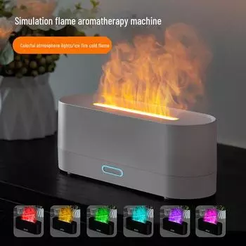 USB-увлажнитель воздуха с цветным пламенем и ароматерапевтическим эффектом с ночником HL03 белый