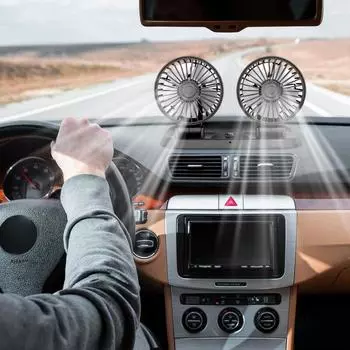 USB-вентилятор для автомобиля, вентилятор для приборной панели, мощный, с низким уровнем шума, вращающийся на 360 градусов вентилятор для приборной панели автомобиля, для лодки, автофургона, внедорожника, дома, седана, автомобиля