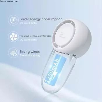 USB-вентилятор Карманный вентилятор USB-перезаряжаемые охлаждающие вентиляторы Милый портативный летний маленький карманный вентилятор Бесшумные вентиляторы 3 скорости Подвесной дизайн на веревке