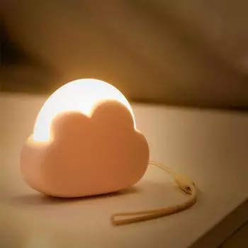 USB Wireless Night Light Mini Adorable Cloud Shape LED Night Lighst For Bedroom Baby Children Bedroom Desktop Decoration Lamps белый