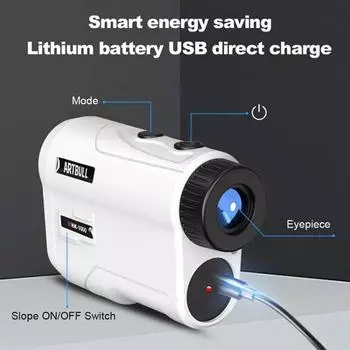 USB-зарядка 600 м 1000 м дальномер для гольфа лазерный дальномер охотничий телескоп с фиксатором наклонного флага 600m