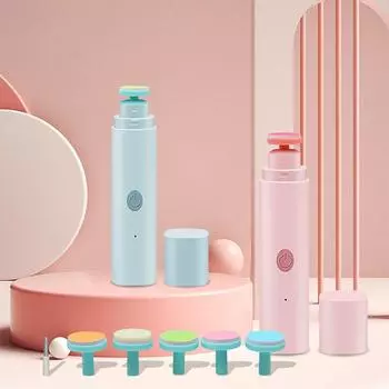 USB зарядка для детей, детский резак для ухода за ногтями, детский триммер, маникюрная машинка для стрижки, ножницы, электрический детский триммер для ногтей, полировщик для ногтей розовый