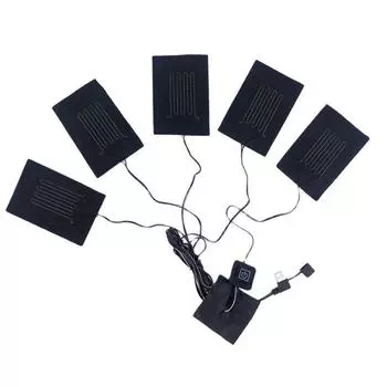 Usb зарядка, грелки для одежды, 45C-65C, жилет, нагревательные листы для кемпинга, пешего туризма, лыжного спорта, велоспорта, штаны из углеродного волокна с подогревом