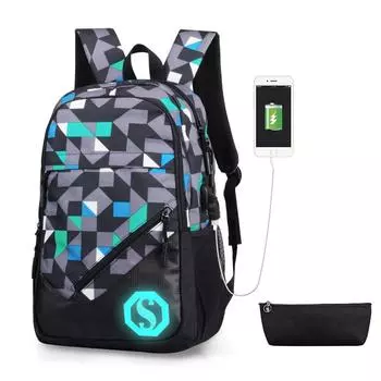 USB-зарядка, школьная сумка для школьников младших классов, рюкзак 45CM x 30CM x 15CM