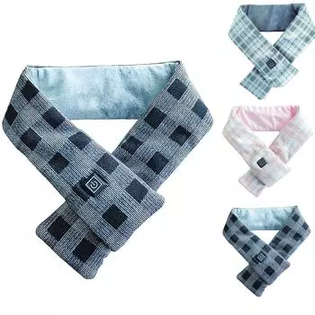 USB-зарядка, защита шеи от холода, горячий компресс зимой, теплый шарф, теплый шарф One Size розовый