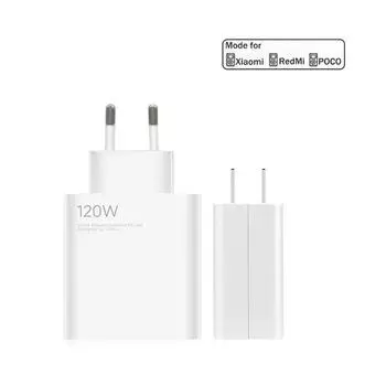 USB-зарядное устройство 120 Вт, сверхбыстрая зарядка для Xiaomi Mi Civi 11t 12t 13 Pro Redmi Note 12 Pro A1 A2 Poco X5 F4 GT, кабель для зарядки типа C US 120W Charger