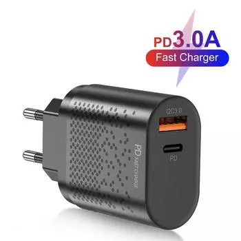 USB-зарядное устройство 36 Вт Quick Charge 4.0 PD 3.0 USB Type C Быстрое зарядное устройство для iPhone Xiaomi Портативное зарядное устройство для мобильного телефона