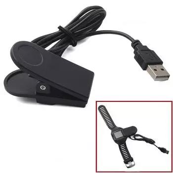 USB-зарядное устройство для часов, кабель с зажимом для передачи данных для Garmin 310XT 405 405CX 410 910XT