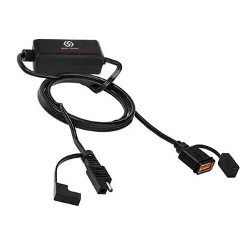 USB зарядное устройство для мотоцикла 12 В-24 В быстрое зарядное устройство 3.0 зарядное устройство на руль мотоцикла с двумя портами USB водонепроницаемая версия SAE конфигурация чёрный
