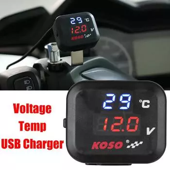 USB зарядное устройство для телефона мотоцикл измеритель температуры воды универсальный индикатор маркер температуры для HONDA SUZUKI аксессуары чёрный