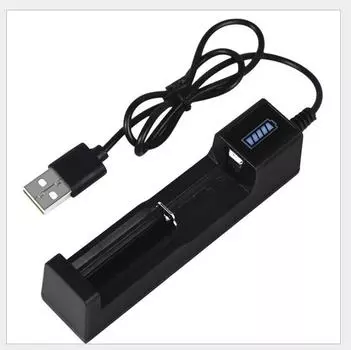 USB-зарядное устройство на один слот для аккумуляторов 18650, 16340, 14500, 26650, 18500, 3,7 В