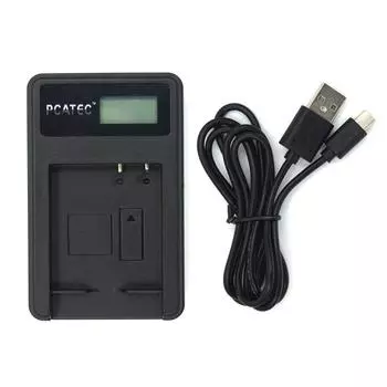 USB-зарядное устройство PCATEC SIGMA с ЖК-дисплеем USB-зарядное устройство для цифровой камеры BC-41/BP-41/RICOH DB-60/DB-65/Panasonic CGA-S005 (DMW-BCC12)