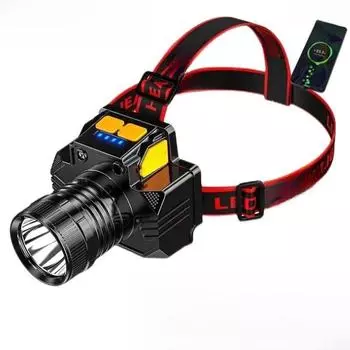 USB-зарядный индукционный налобный фонарь: Яркий свет для активного отдыха и ночных мероприятий T2018, 14500 Small Capacity чёрный