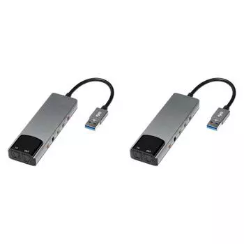 USB звуковая карта AC-3 DTS внешняя звуковая карта SPDIF для ПК Компьютер (серый)