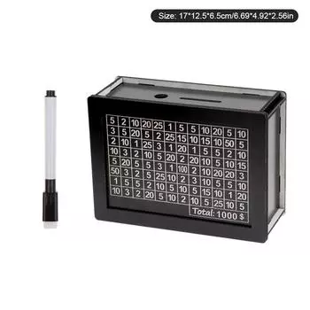 Usd черная многоразовая копилка со счетчиком денег копилка своими руками копилка для сбережений помогает привычке экономить USD 1000