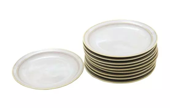 use Instagrammable plate series 14cm serving plates set [Commercial set] (Aurora white) 10-piece