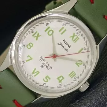 Б/У подлинные мужские часы HMT JANATA с ручным заводом и белым циферблатом a430061-2 R101-a430061