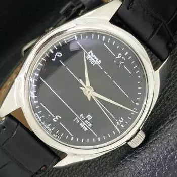 Б/У подлинные индийские часы HMT JANATA с ручным заводом и черным циферблатом a430067-2 R101-a430067