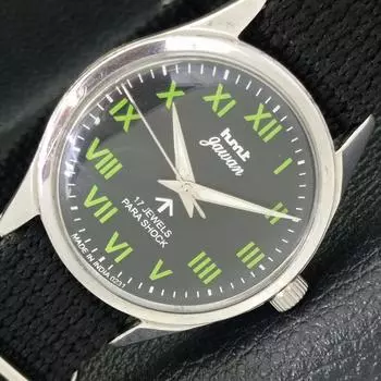 Б/У подлинные индийские мужские часы HMT JAWAN с ручным заводом и черным циферблатом a430093-2 R101-a430093