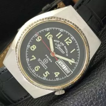 Б/У АВТОМАТИЧЕСКИЕ ЧАСЫ WEST END CO SWISS MENS DAY&DATE ЧЕРНЫЙ ЦИФЕРБЛАТ a430119-2 R101-a430119