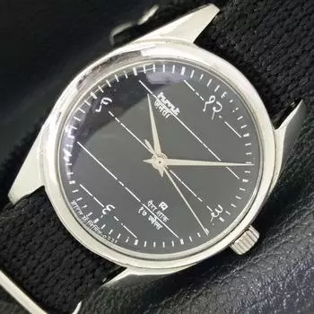 Б/У КЛАССИЧЕСКИЕ МУЖСКИЕ ЧАСЫ HMT JANATA С РУЧНЫМ ЗАВОДОМ, С ЧЕРНЫМ ЦИФЕРБЛАТОМ a430062-2 R101-a430062
