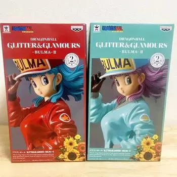 Used Dragon Ball Bulma Figures GLITTER&GLAMOURS 2 Piece Set japan