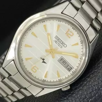Б/У оригинальные винтажные мужские часы SEIKO ACTUS AUTOMATIC JAPAN из серебра a433326-2 R115-a433326
