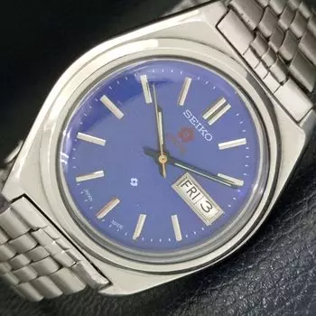 USED GENUINE VINTAGE SEIKO EXPO 70 AUTOMATIC JAPAN MENS BLUE WATCH a433321-2 R115-a433321
