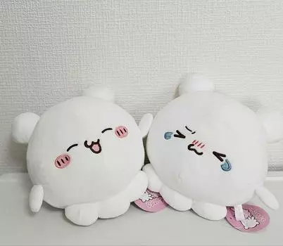 Used Love Ease Sumoppi Plush Pochette Crying Face & Smile 2 Types Set