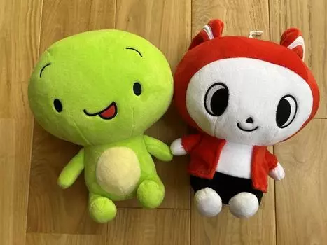Used Maizen Sisters Big Plush Doll Stuffed Toy Mikey Zenichi Set of 2 21cm No Tag