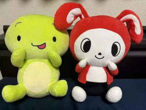 Used Maizen Sisters Big Plush Stuffed Toy Mikey Zenichi Secret Talk Set of 2 No Tag