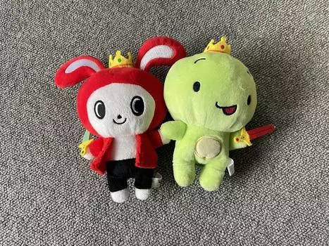 Used Maizen Sisters Mascot Plush Mikey Zenichi King Set of 2 15cm No Tag