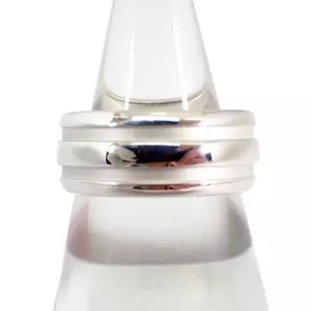 [Used] TIFFANY 925 Grooved Double Line Ring No. 17 [g397-32]