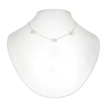 [Used] TIFFANY/Tiffany 925 Open Heart 3P Pendant/Necklace/g406-27