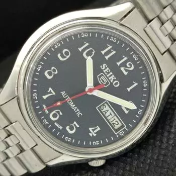 Б/У винтажные часы SEIKO 5 AUTOMATIC 6309A JAPAN MENS D/D BLUE WATCH 595a-a312381-2 SKU595a-a312381