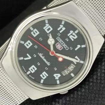 Б/У винтажные мужские часы SEIKO 5 AUTOMATIC 7009A JAPAN DATE BLACK WATCH 594a-a311606-9 SKU594a-a311606