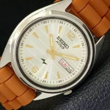 USED VINTAGE SEIKO ACTUS AUTOMATIC 7S36A JAPAN MENS SILVER DIAL WATCH a433246-2 R115-a433246