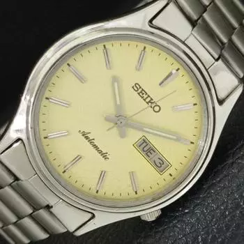 Б/У винтажные мужские часы SEIKO AUTOMATIC 7009A из Японии с кремовым циферблатом a433441-2 R116-a433441